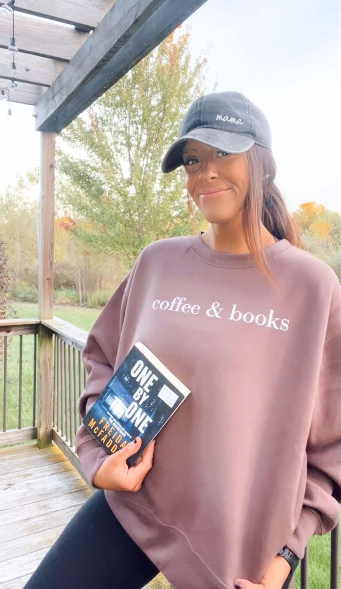 Coffee & Books Ladie's Boxy Crewneck Sweatshirt