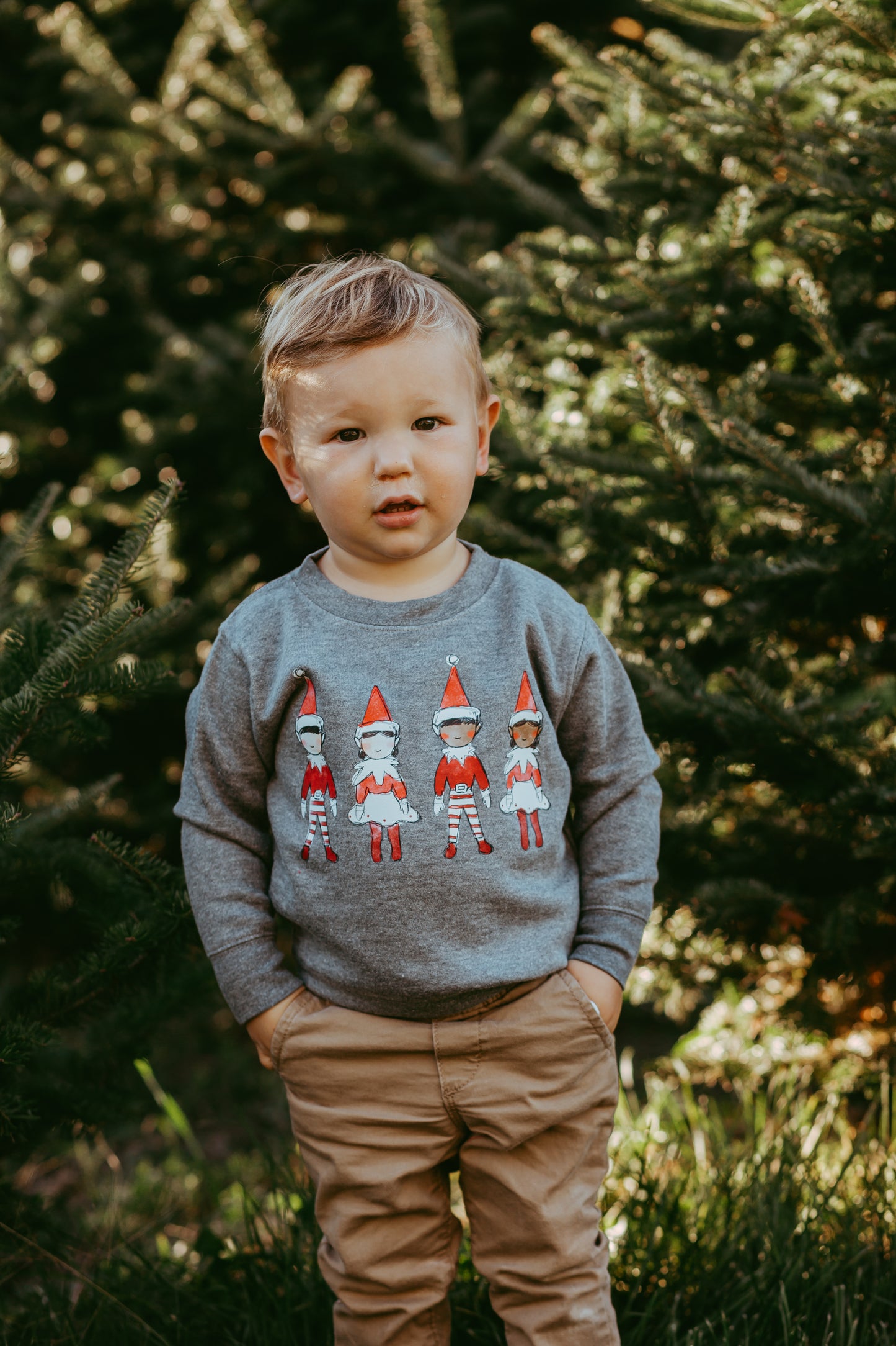 Christmas Elves Toddler Crewneck Sweatshirt