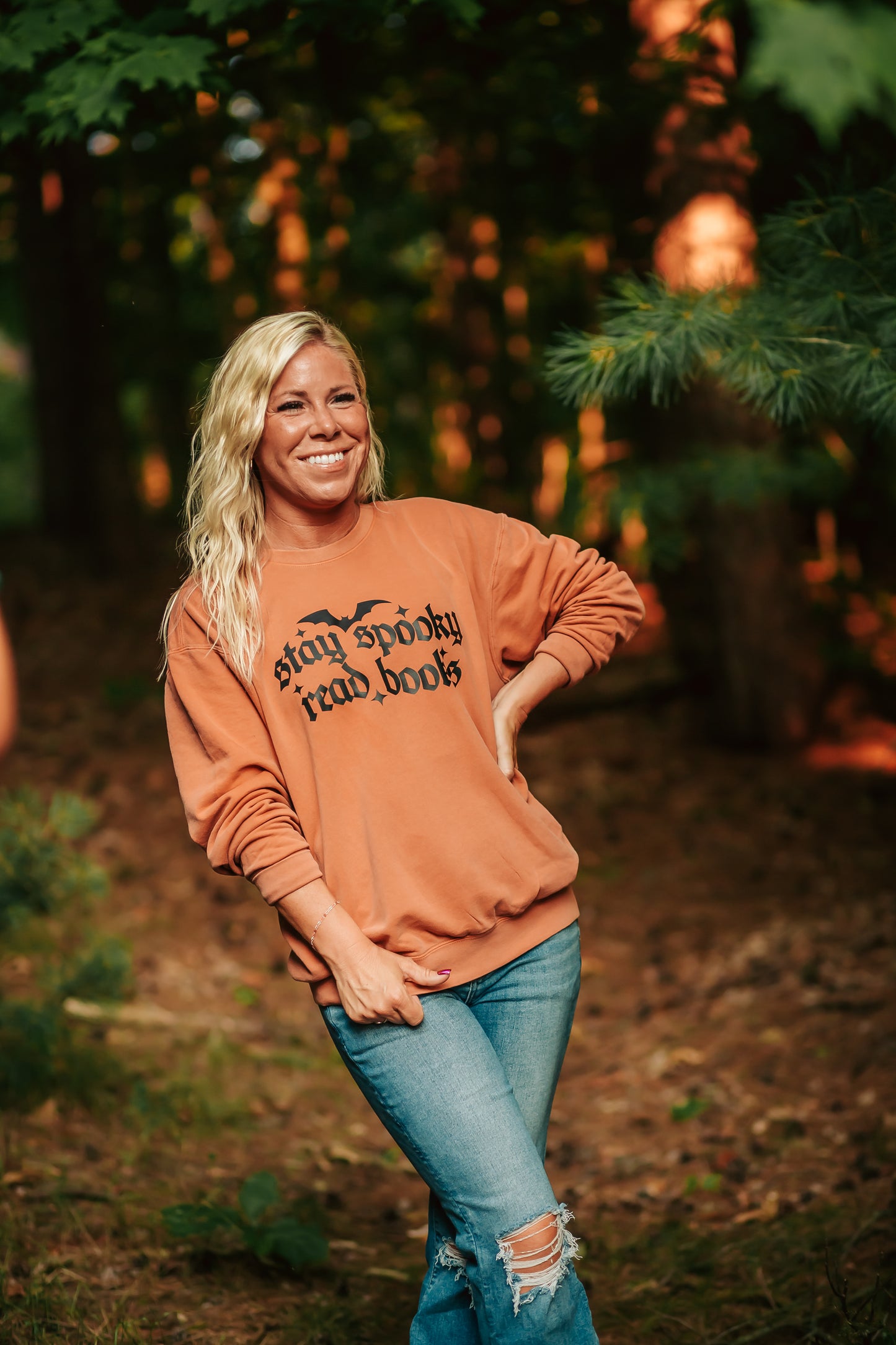 Stay Spooky Read Books Crewneck Sweatshirt