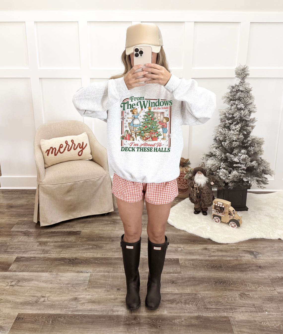From The Windows To The Walls, I'm About To Deck These Halls Crewneck Sweatshirt