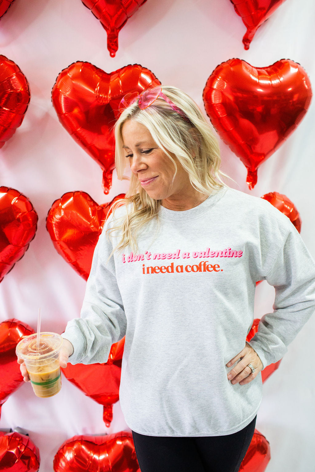 I Don't Need A Valentine, I Need A Coffee Crewneck Sweatshirt