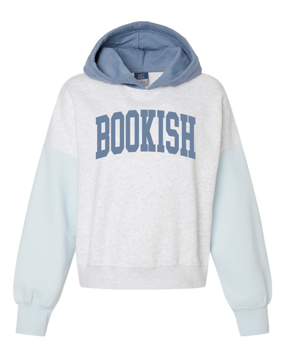 Bookish Women's Colorblocked Crop Hoodie Sweatshirt