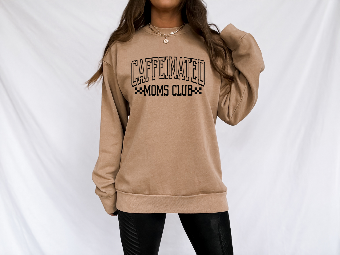 Caffeinated Moms Club Crewneck Sweatshirt