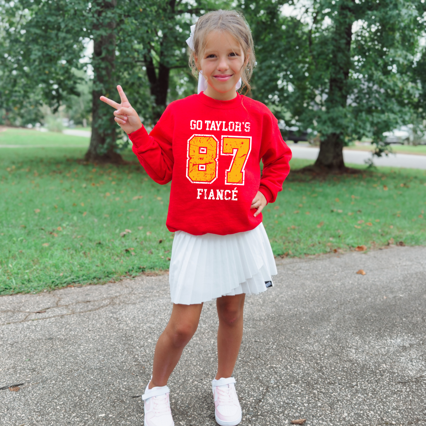 Go Taylor's Fiancé Youth Crewneck Sweatshirt