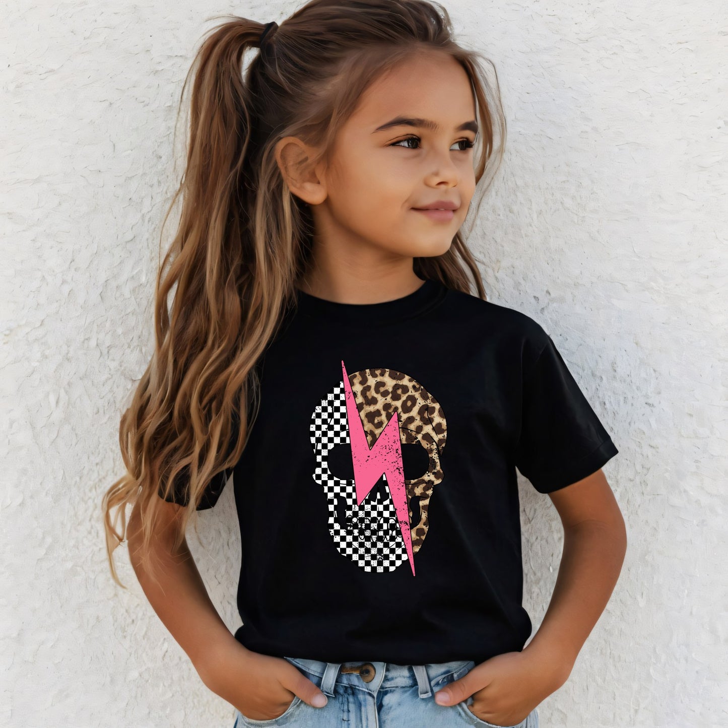 Leopard Skelly Youth T-Shirt