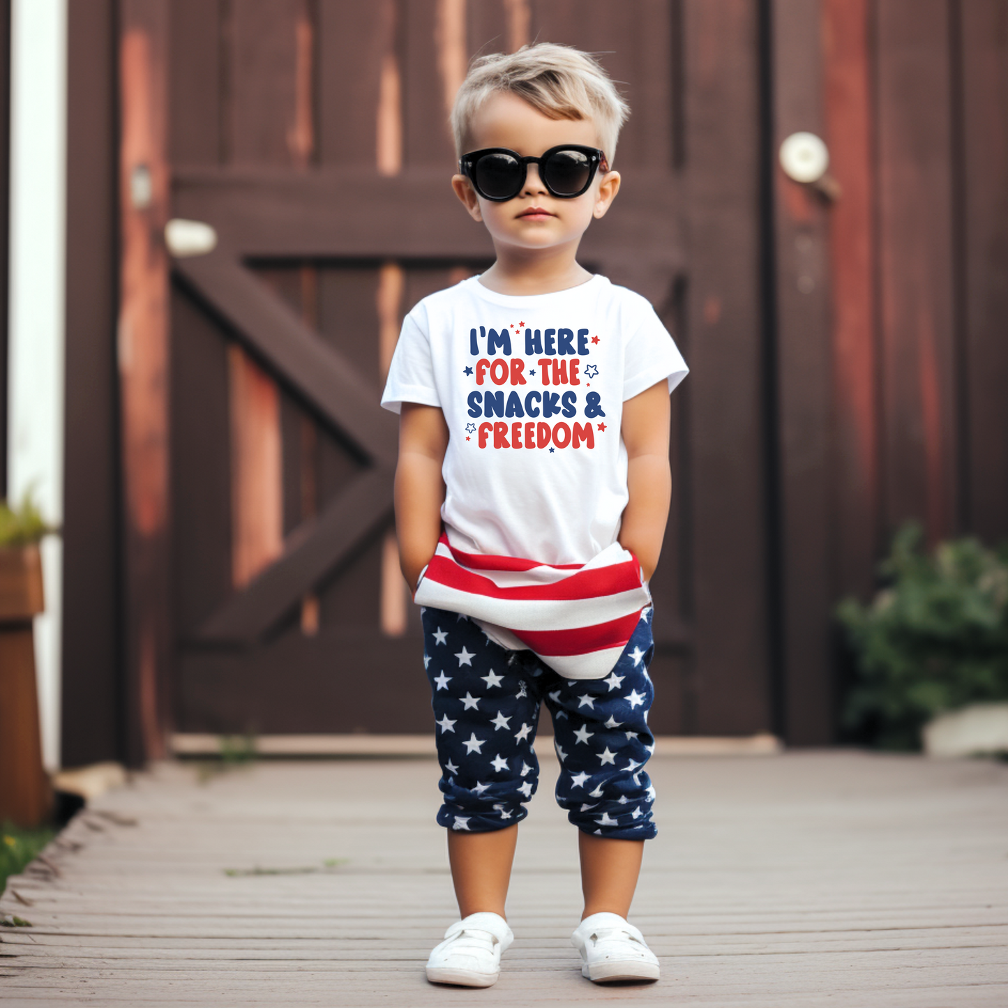 I'm Here For The Snacks & Freedom Infant/Toddler T-Shirt
