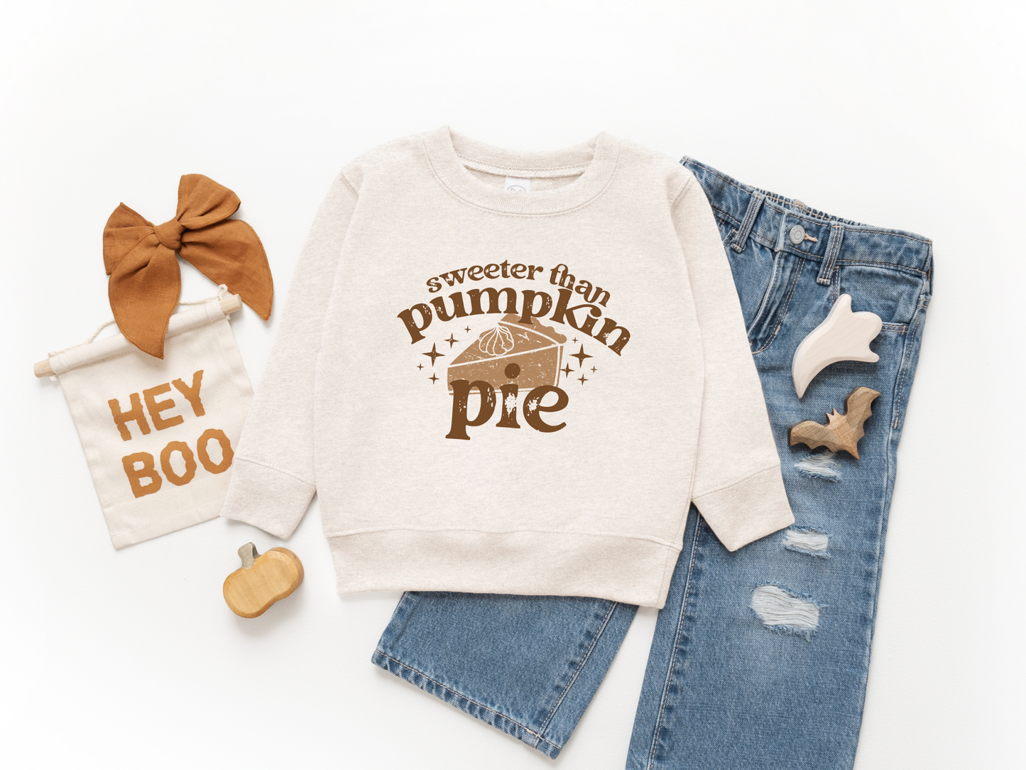 Sweeter Than Pumpkin Pie Toddler Crewneck Sweatshirt