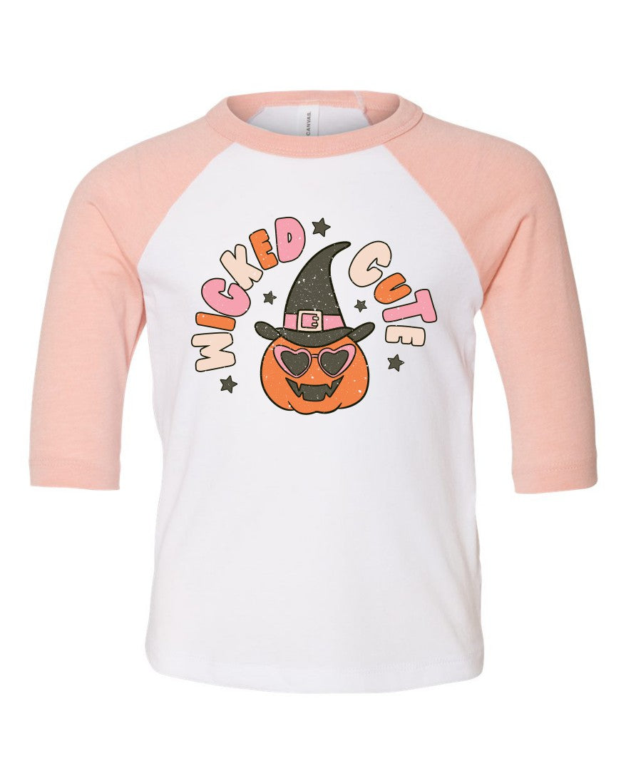 Wicked Cute Toddler 3/4 Sleeve Baseball T-Shirt