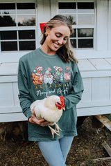 Merry And Bright Chickens Long Sleeve T-Shirt