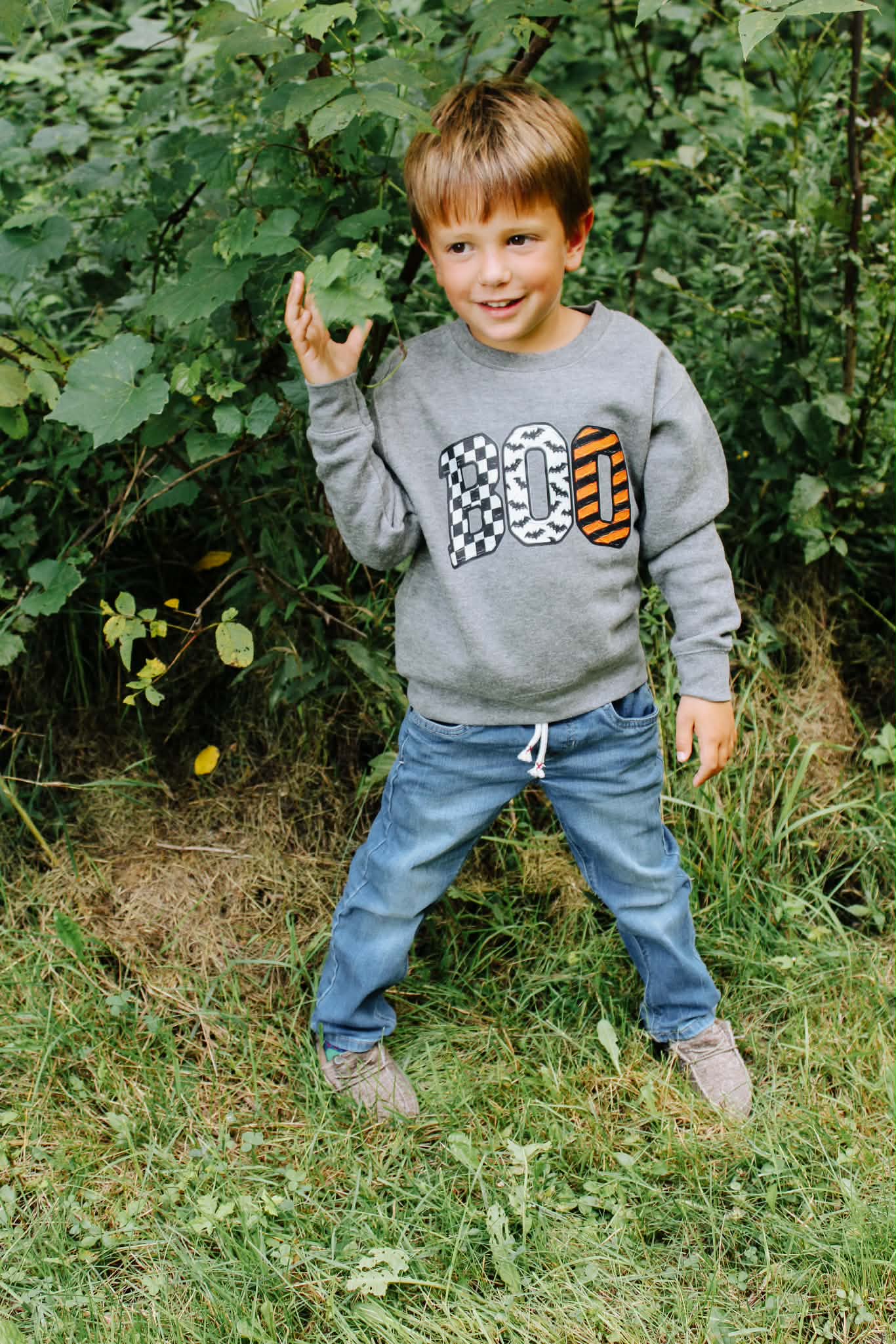 Painted Boo Toddler/Youth Crewneck Sweatshirt