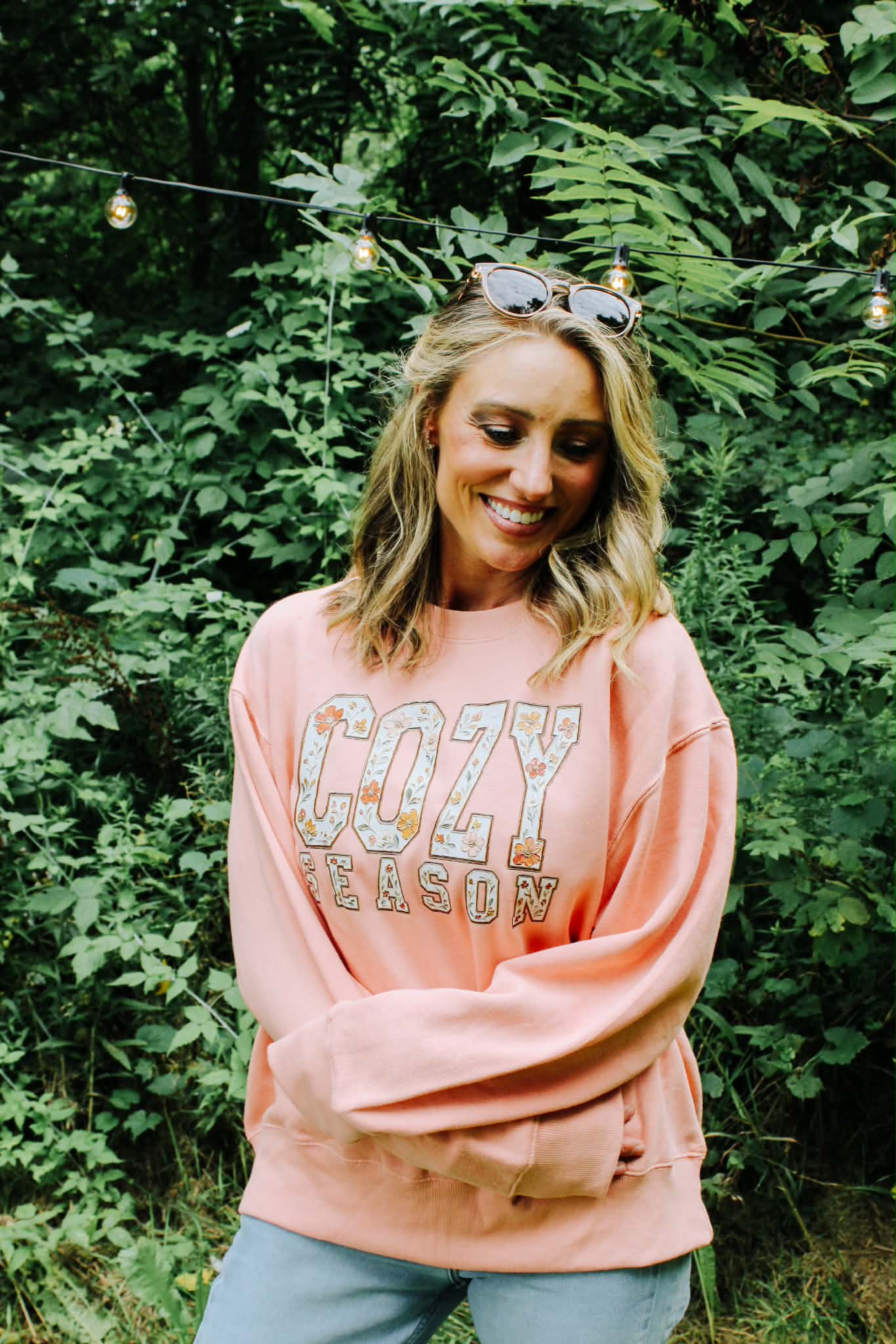 Cozy Season Ladies Boxy Crewneck Sweatshirt