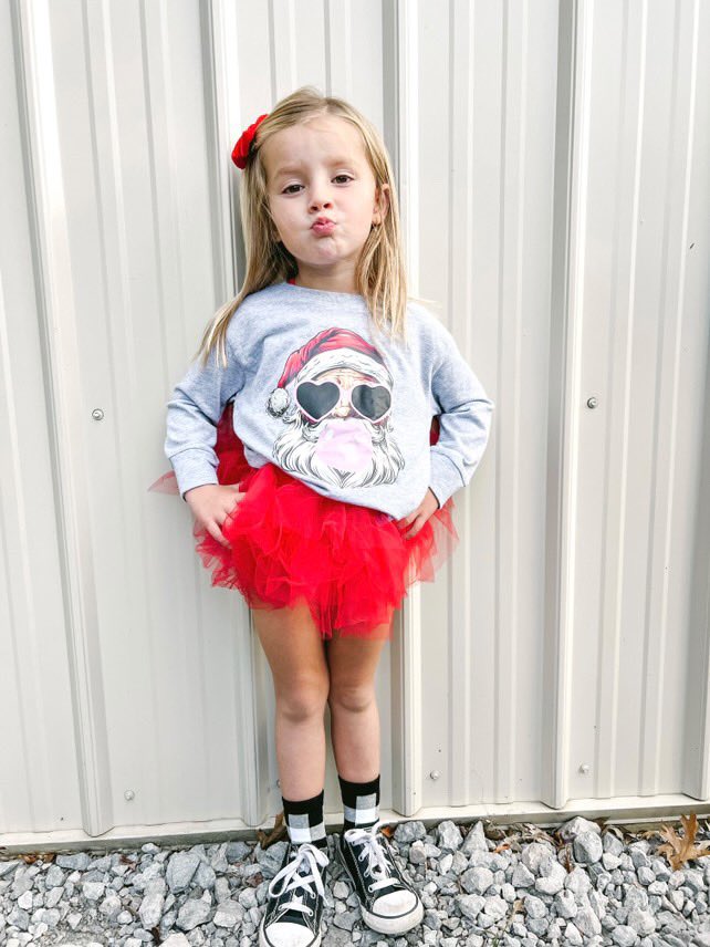 Bubble Gum Santa Toddler Long Sleeve T-Shirt