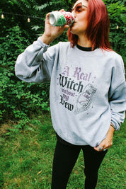 A Real Witch Without My Brew (Diet Coke) Crewneck Sweatshirt