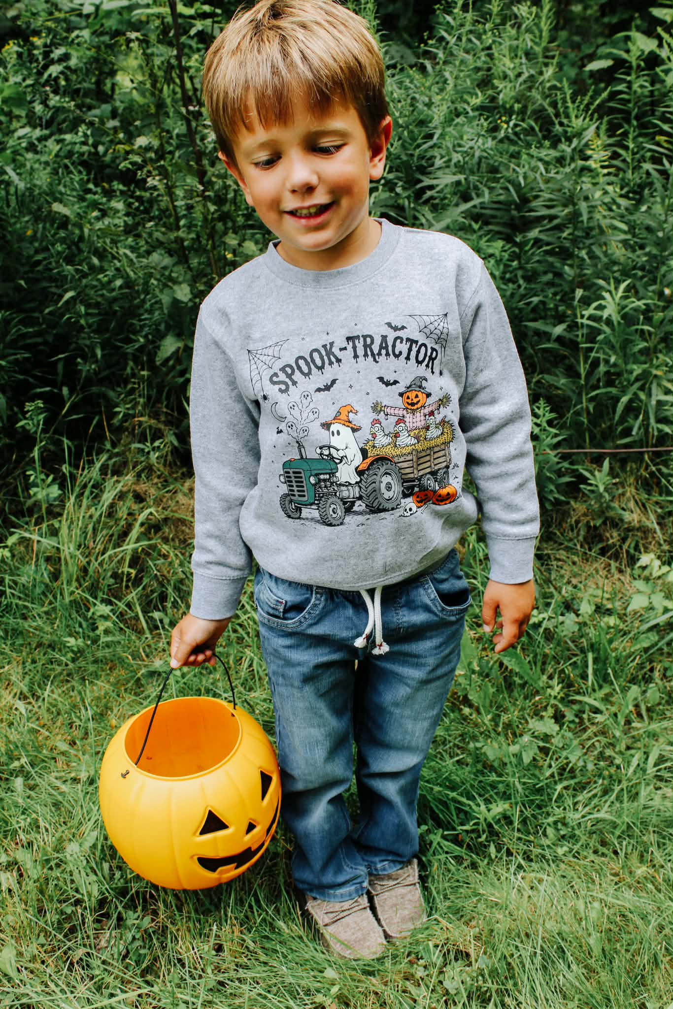 Spook-Tractor Toddler Crewneck Sweatshirt