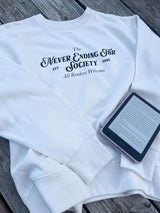 Never Ending TBR Society Ladies Boxy Crewneck Sweatshirt
