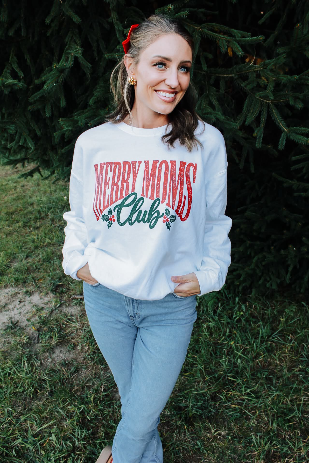 Merry Moms Club Crewneck Sweatshirt