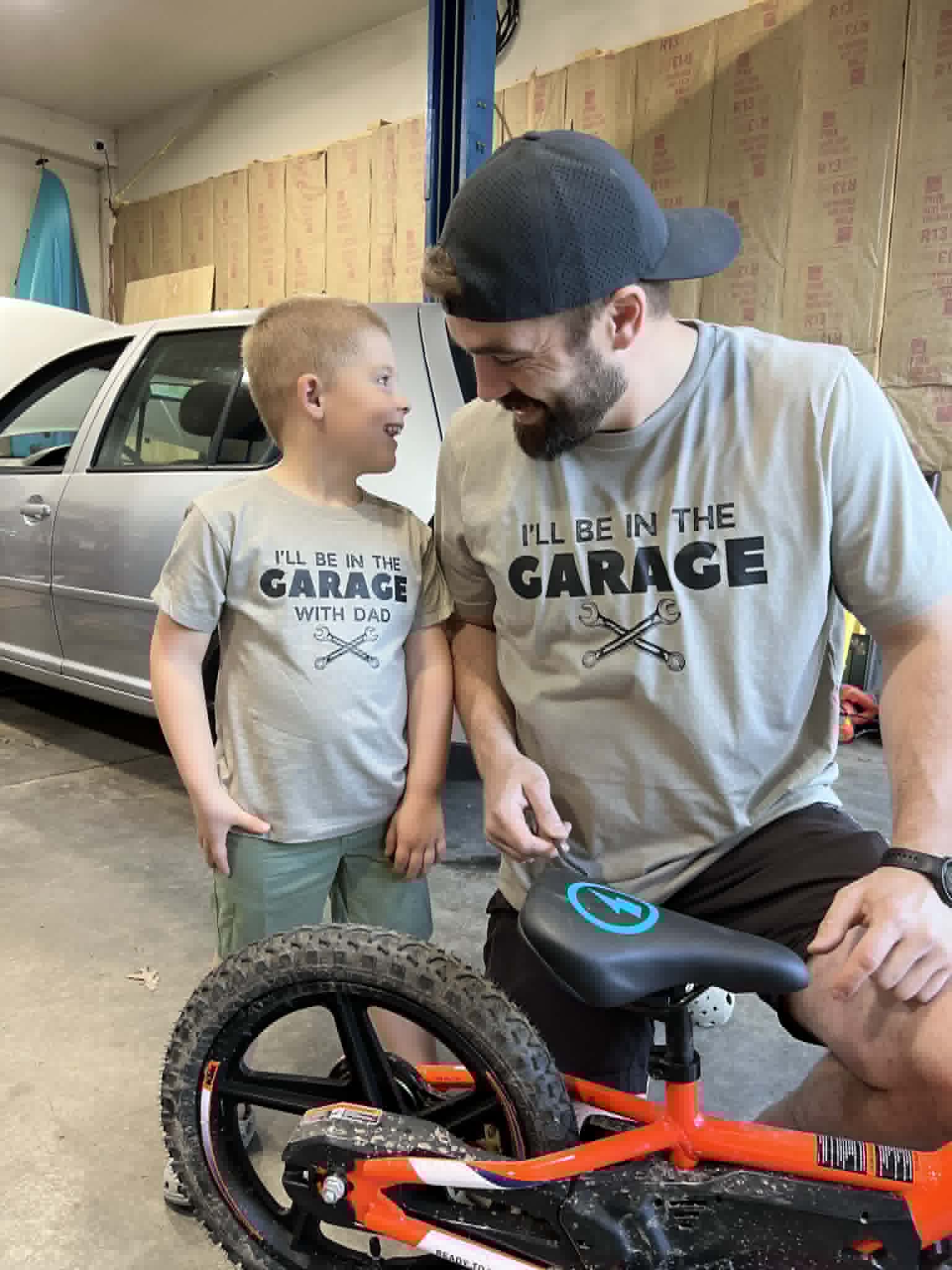 I'll Be In The Garage With Dad Toddler/Youth T-Shirt