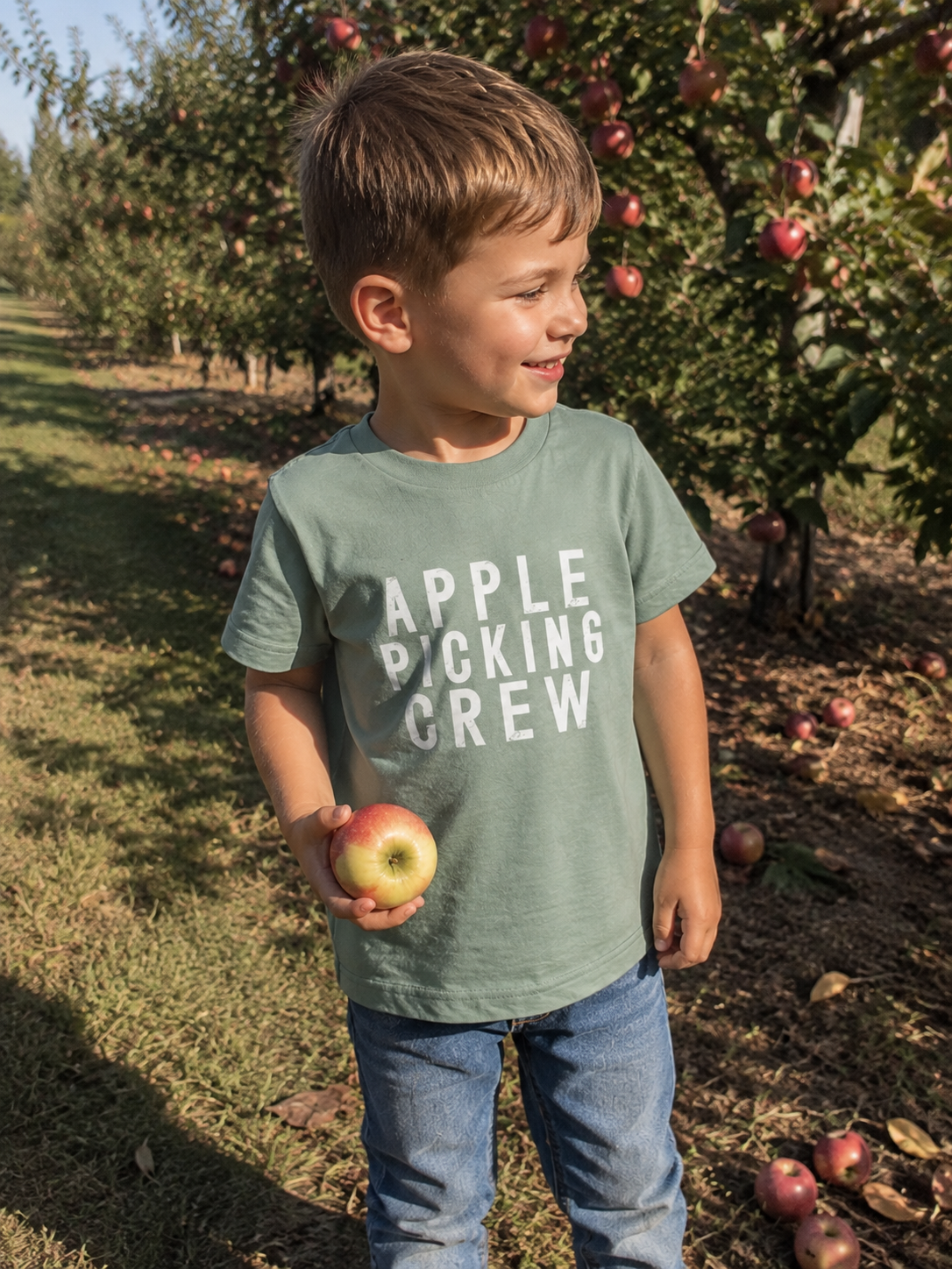 Distressed Apple Picking Crew Toddler/Youth T-Shirt