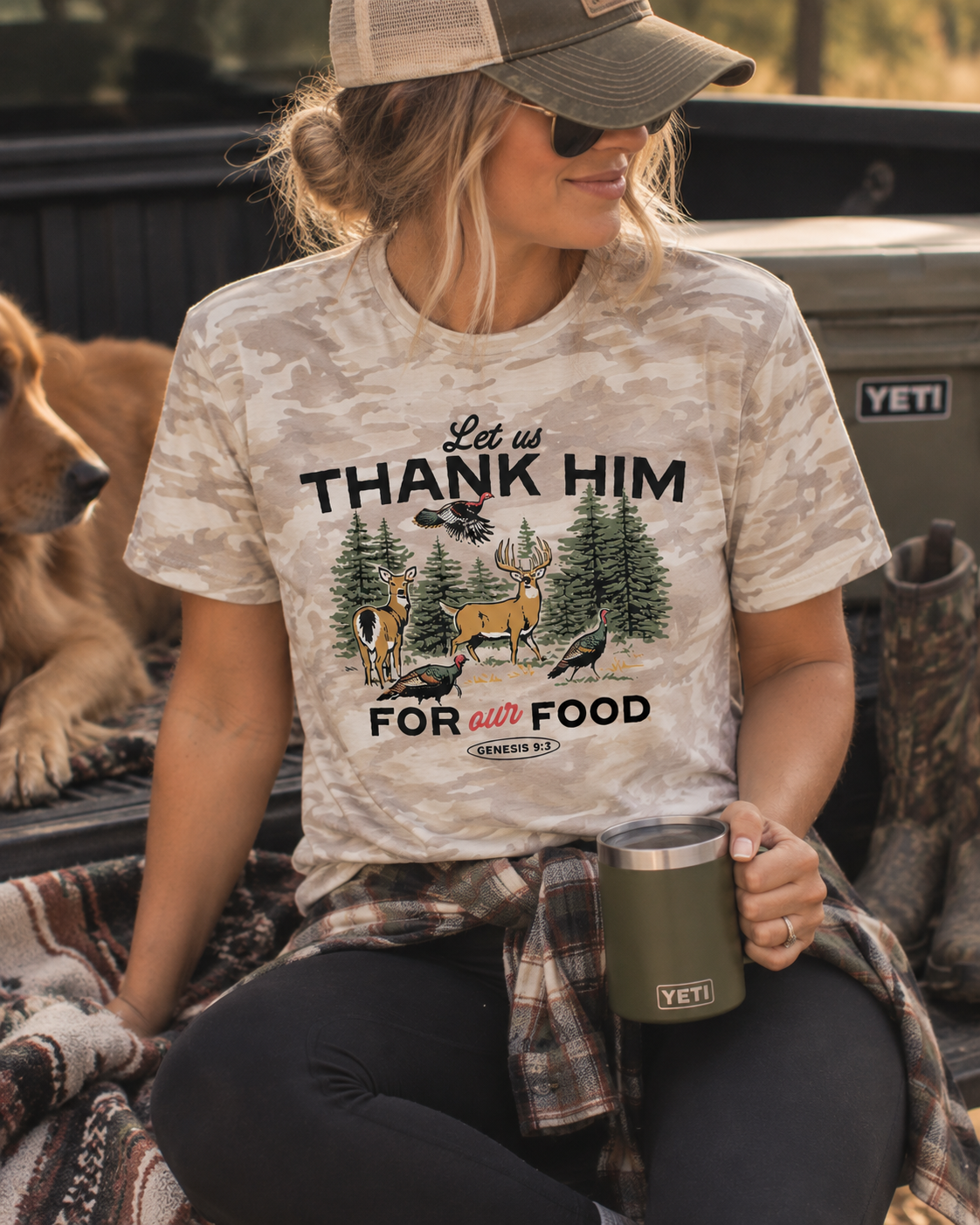 Let Us Thank Him For Our Food Adult T-Shirt