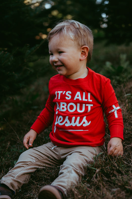 It's All About Jesus Toddler Long-Sleeve T-Shirt