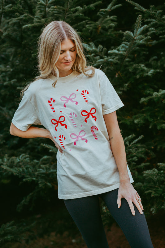 Candy Canes & Bows T-Shirt