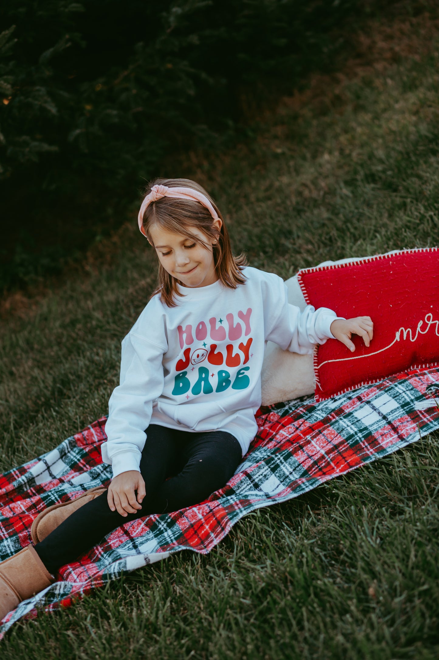 Holly Jolly Babe Youth Crewneck Sweatshirt