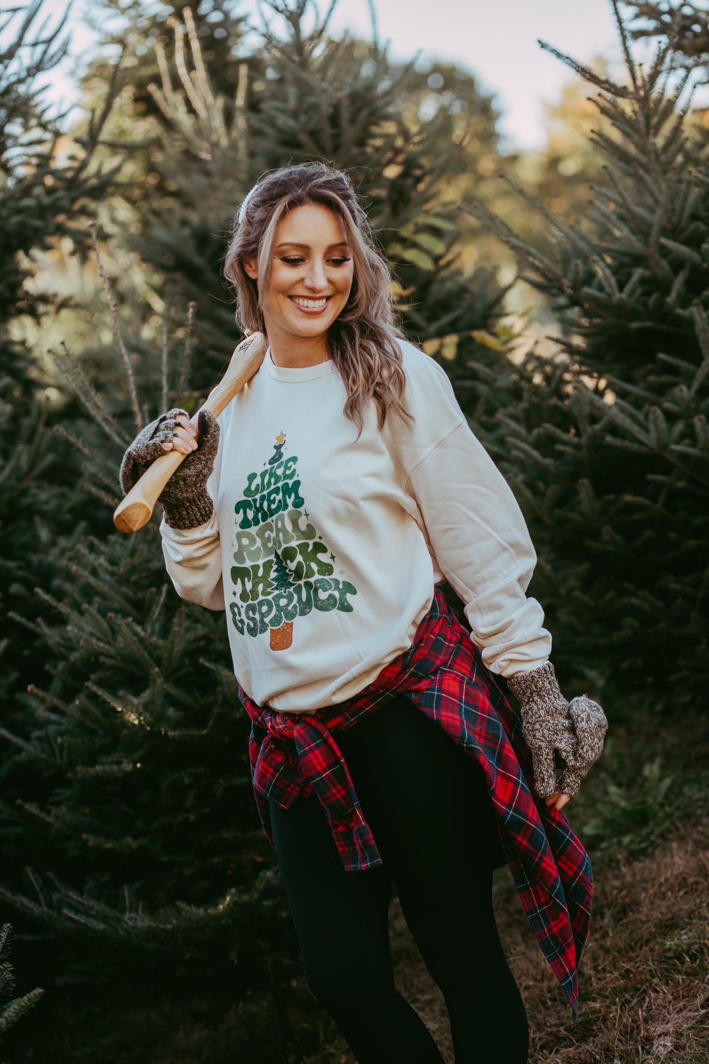 I Like Them Real Thick And Sprucy Crewneck Sweatshirt