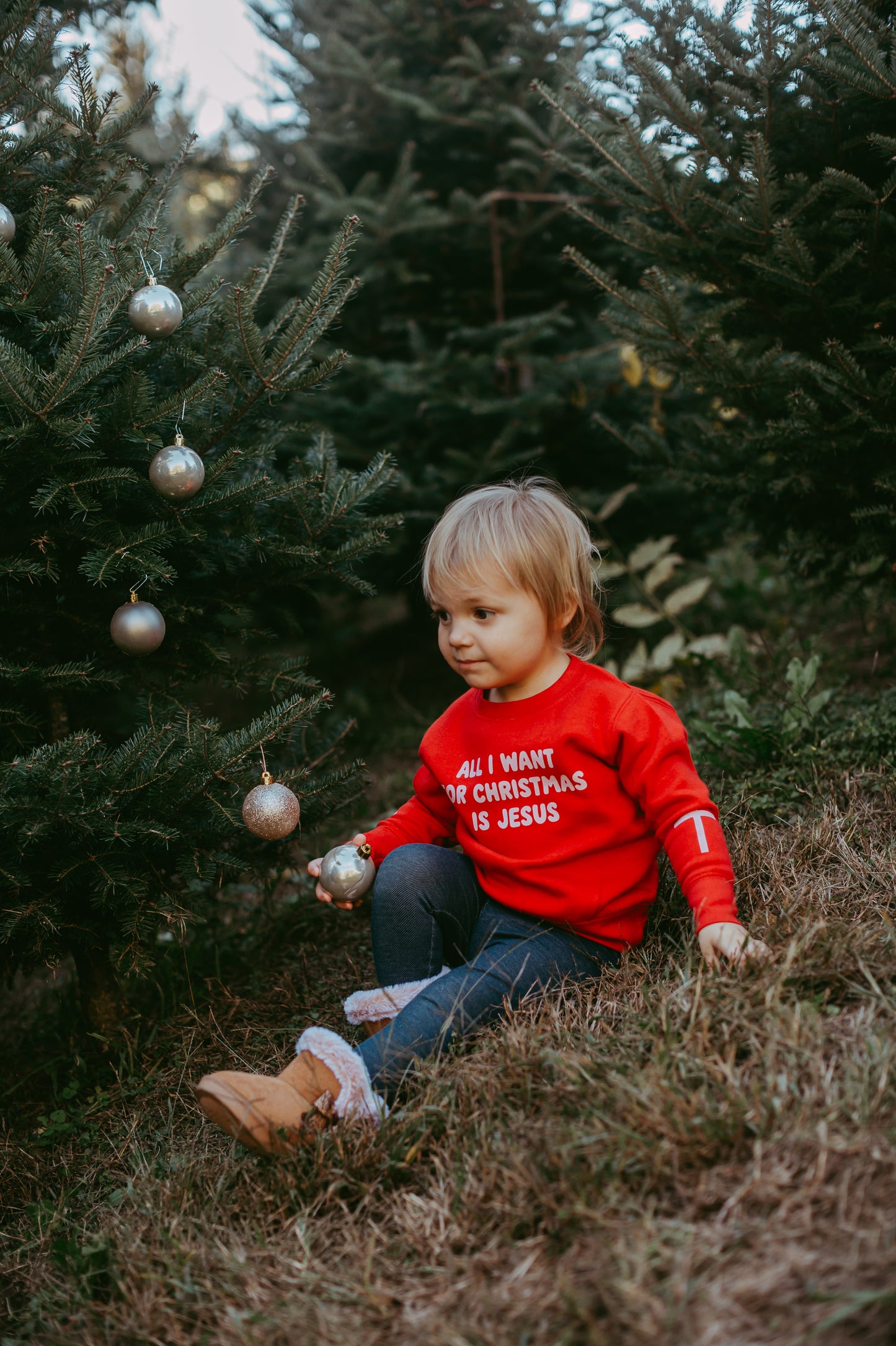 All I Want For Christmas Is Jesus Toddler Crewneck Sweatshirt