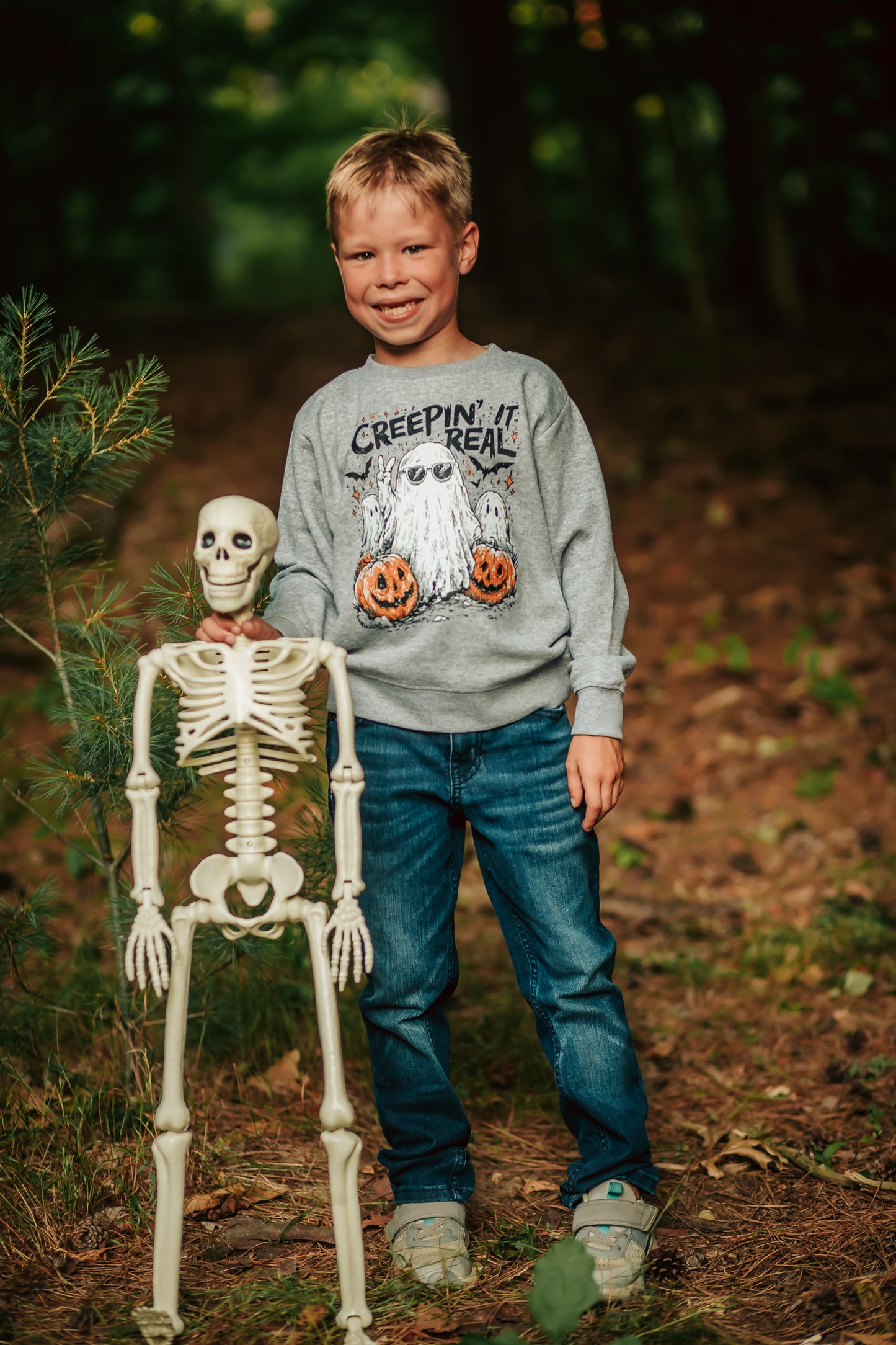 Creepin' It Real Youth Crewneck Sweatshirt