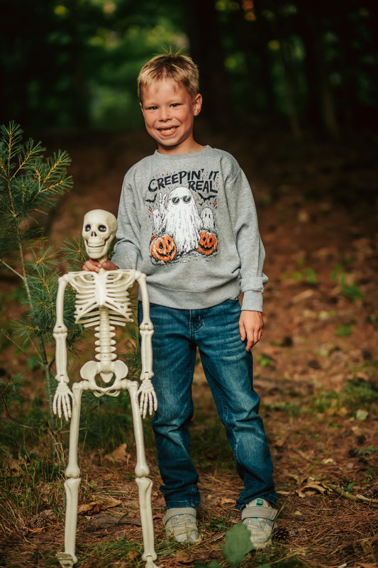 Creepin' It Real Youth Crewneck Sweatshirt