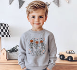 Pumpkin Skelly Toddler Crewneck Sweatshirt