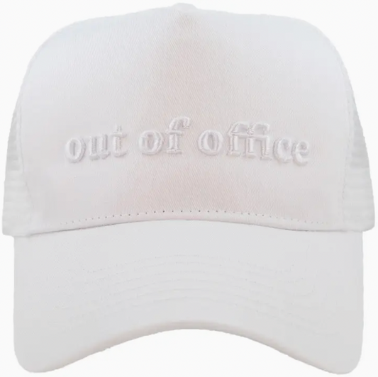 Out Of Office 3-D embroidered Trucker Hat