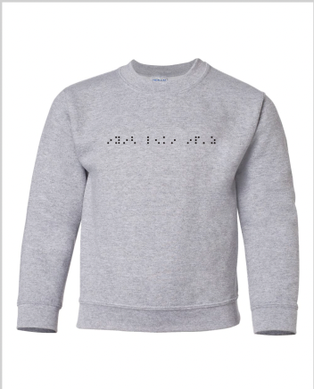 Eyes Like Evan Braille Youth Toddler Crewneck Sweatshirt