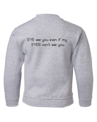 Eyes Like Evan Braille Youth Toddler Crewneck Sweatshirt