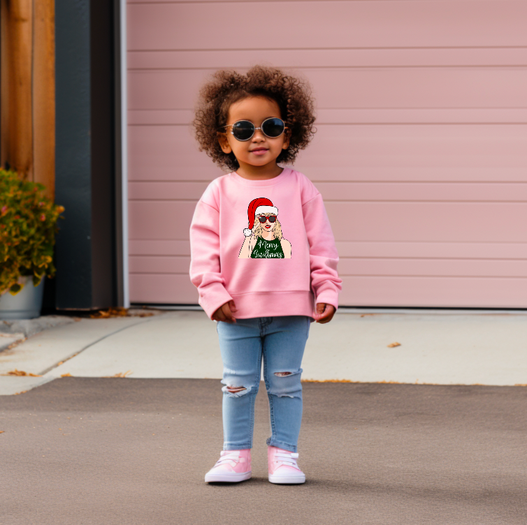 Merry Swiftmas Toddler Crewneck Sweatshirt