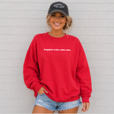 Happiest With A Diet Coke Ladies Boxy Crewneck Sweatshirt