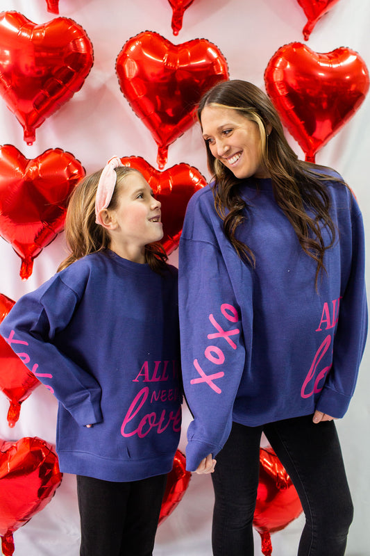 All We Need Is Love YOUTH Crewneck Sweatshirt