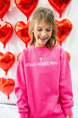 Jesus Loves You Youth Crewneck Sweatshirt