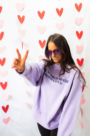 The World Needs More Love Ladies Boxy Crewneck Sweatshirt