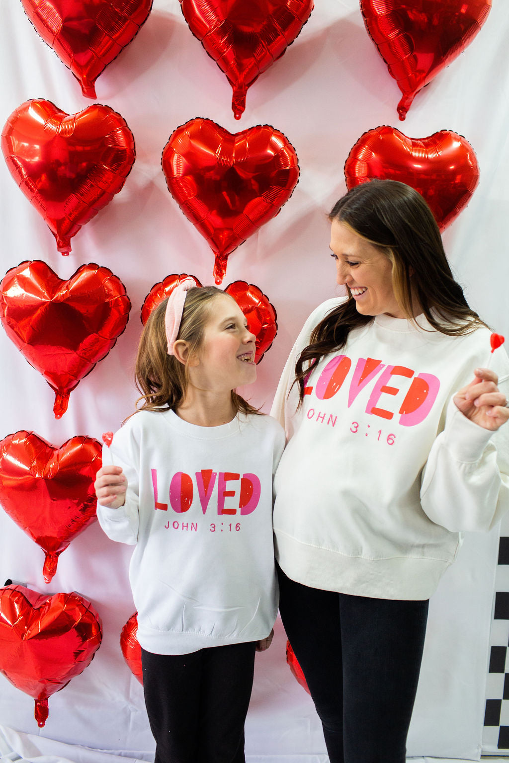Loved John 3:16 Ladies Boxy Crewneck Sweatshirt