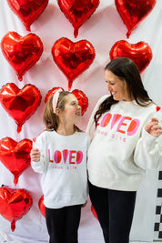 Loved John 3:16 Ladies Boxy Crewneck Sweatshirt