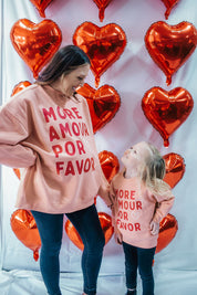 More Amore Por Favor Ladies Oversized Crewneck Sweatshirt