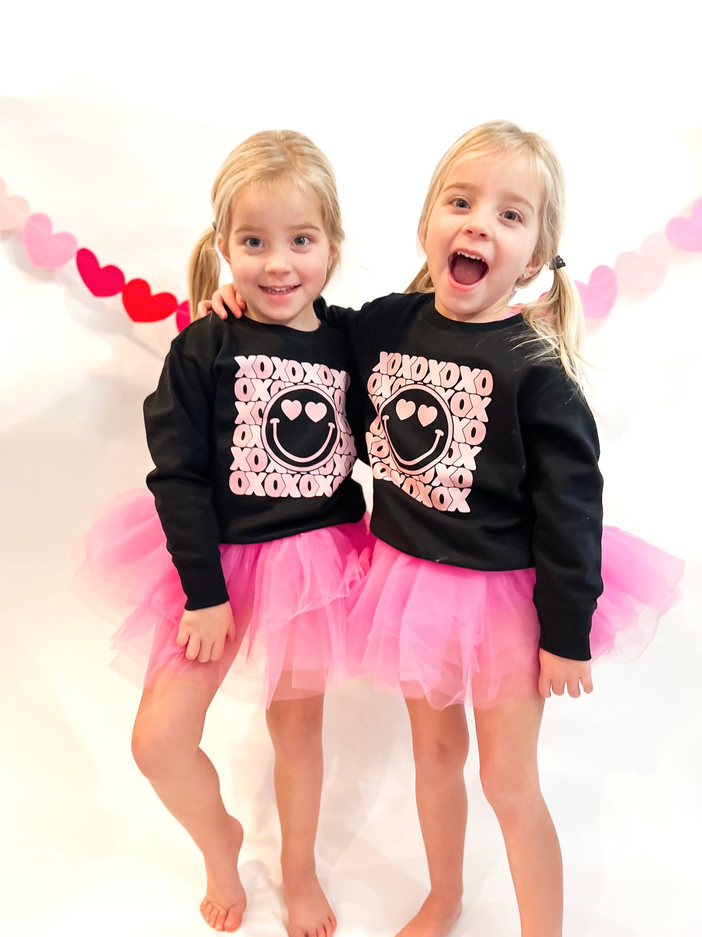 XOXO Heart Eyes Toddler Crewneck Sweatshirt