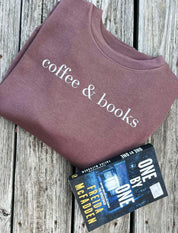 Coffee & Books Ladie's Boxy Crewneck Sweatshirt