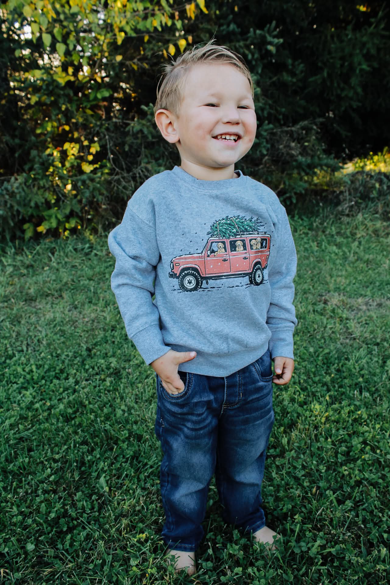 Christmas Dogs Toddler/Youth Crewneck Sweatshirt