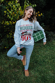 It Was Merrier In The 90's Crewneck Sweatshirt
