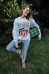 It Was Merrier In The 90's Crewneck Sweatshirt