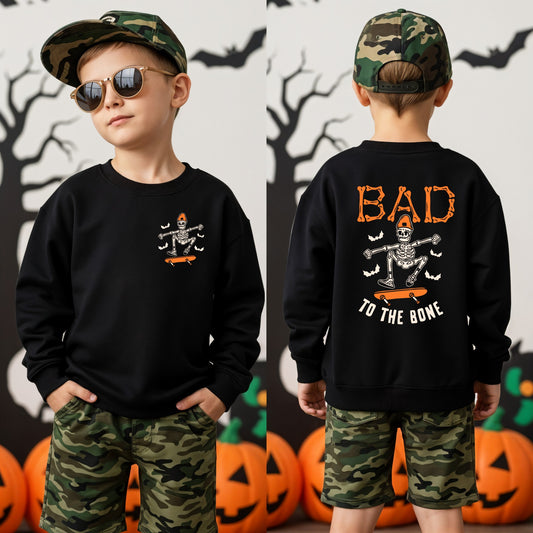 Bad To The Bone Toddler Crewneck Sweatshirt