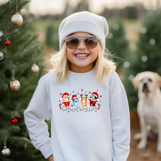 Bluey Christmas Youth Crewneck