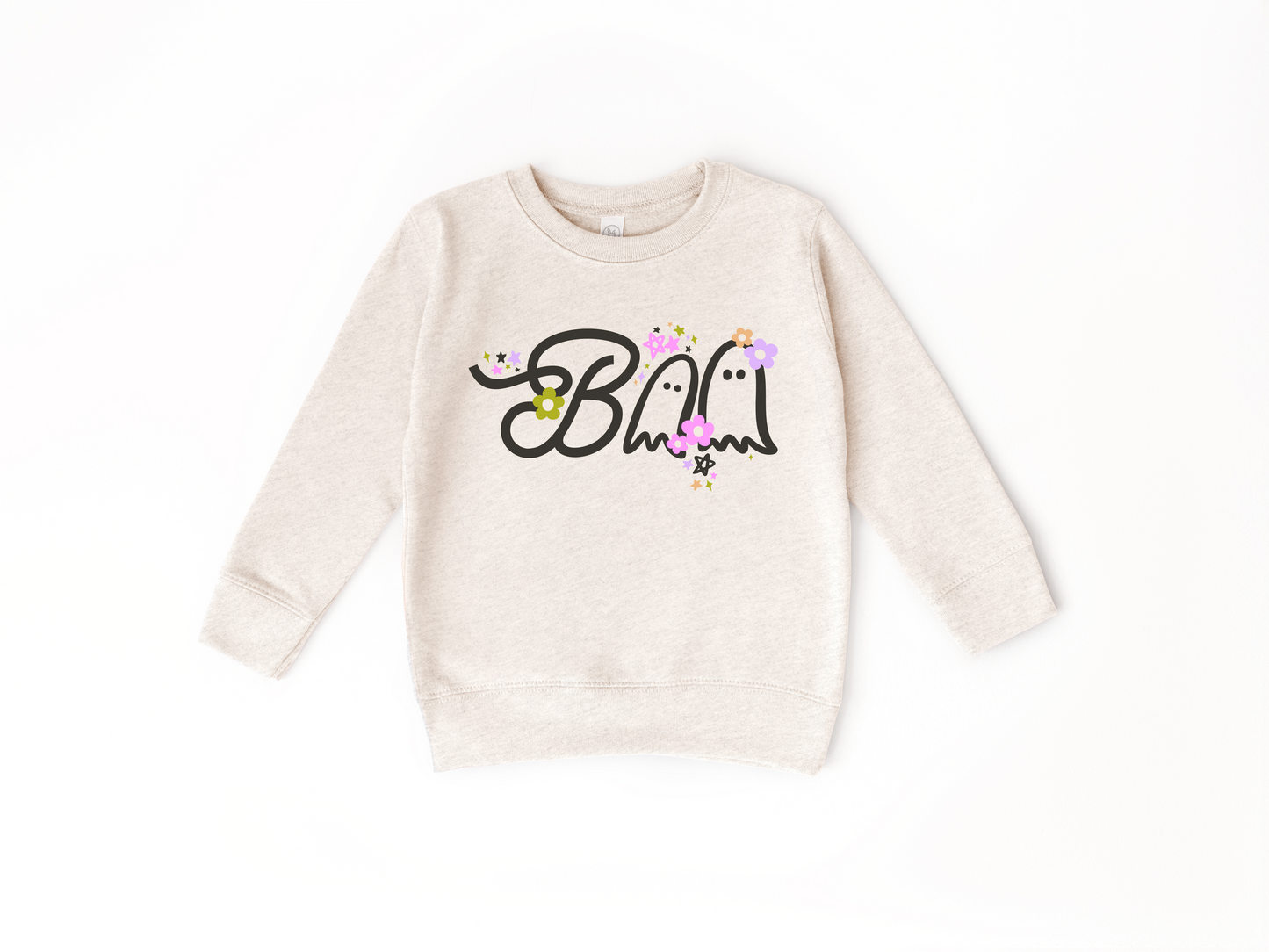 Boo Flower Toddler Crewneck Sweatshirt